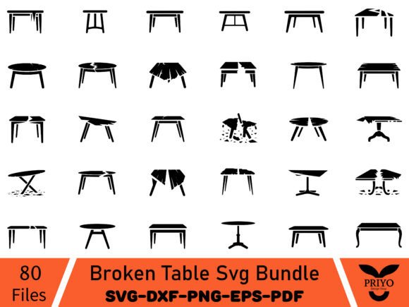 Broken Table Svg Bundle Review