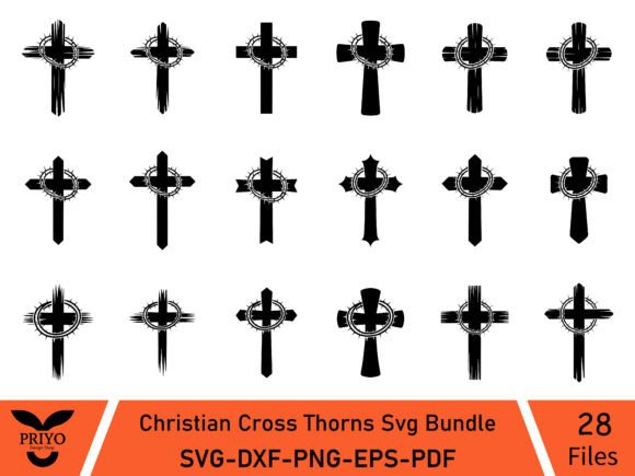 Christian Cross Thorns Svg Bundle
