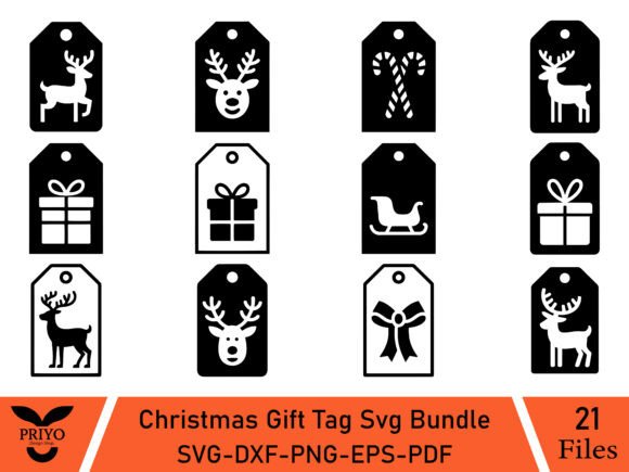 Christmas Gift Tag SVG Bundle
