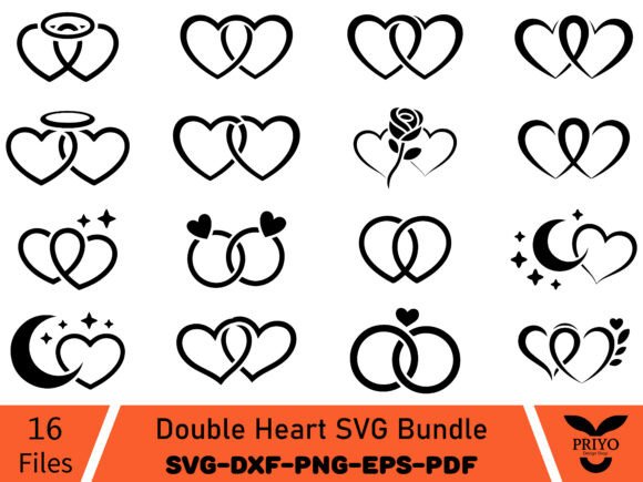 Double Heart SVG Bundle