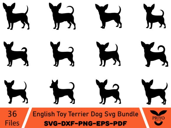English Toy Terrier Dog Svg Bundle