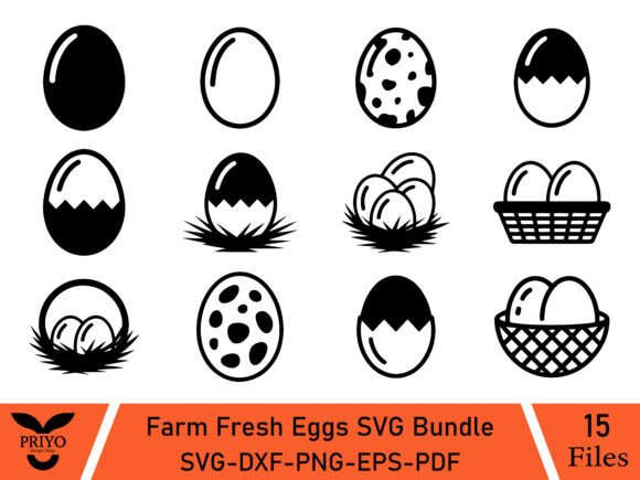 Farm Fresh Eggs SVG Bundle