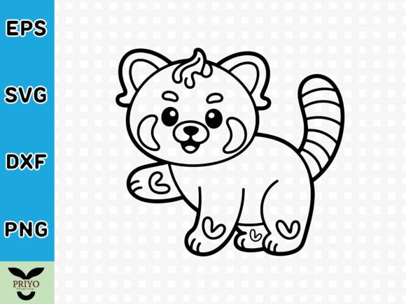 Gingerbread Red Panda SVG