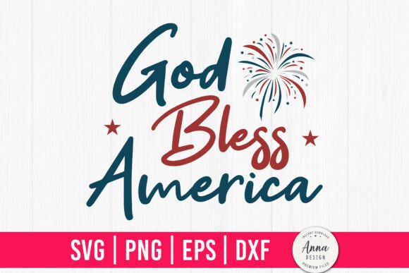 God Bless America 4th of July SVG