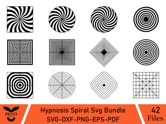 Hypnosis Spiral SVG Bundle