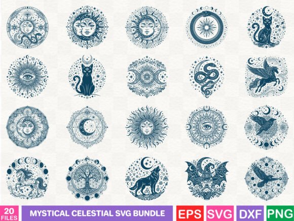Mystical Celestial SVG Bundle