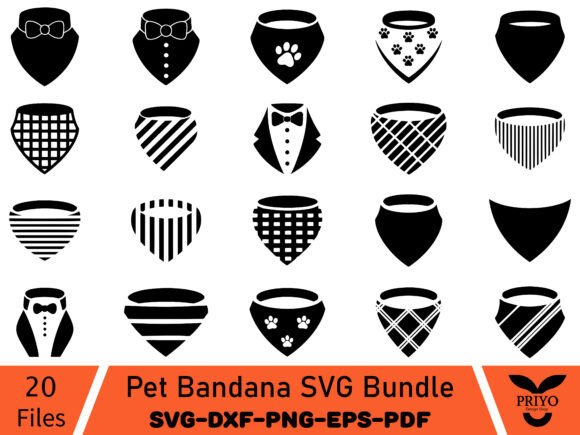 Pet Bandana SVG Bundle