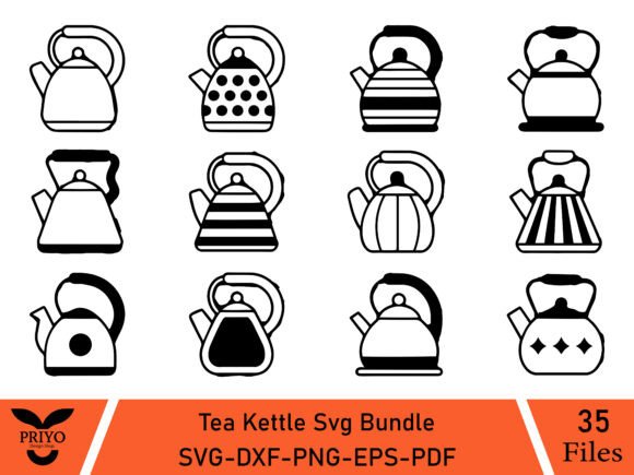 Tea Kettle SVG Bundle